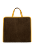 Mushroom Corduroy Tote, back view